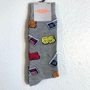 Nintendo Gray Men’s Novelty Crew Socks
